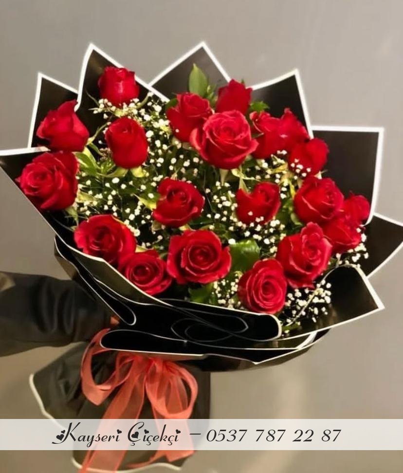21 Güllü Canlı Buket